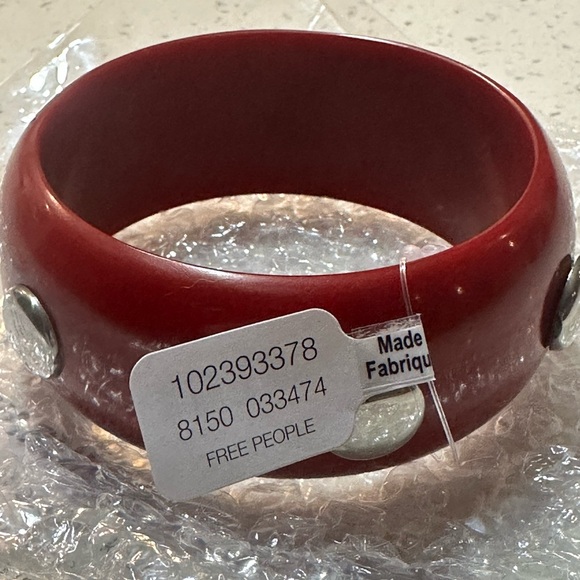 NWT / Free People / Deep Red Bangle / NEW - Picture 7 of 16